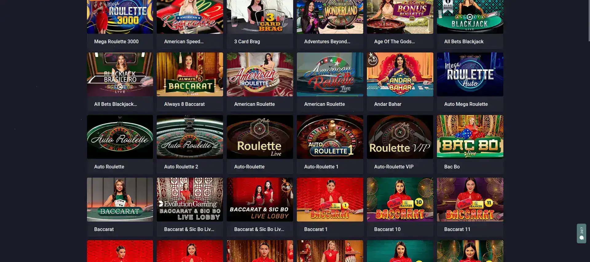 Übersicht der beliebtesten Slot Spiele auf dem Cat Casino Dashboard